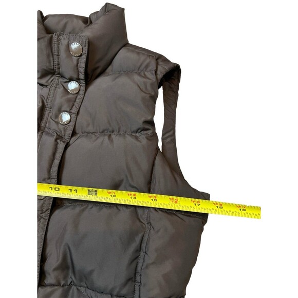 J.crew chocolate brown puffer vest size small - Picture 6 of 9